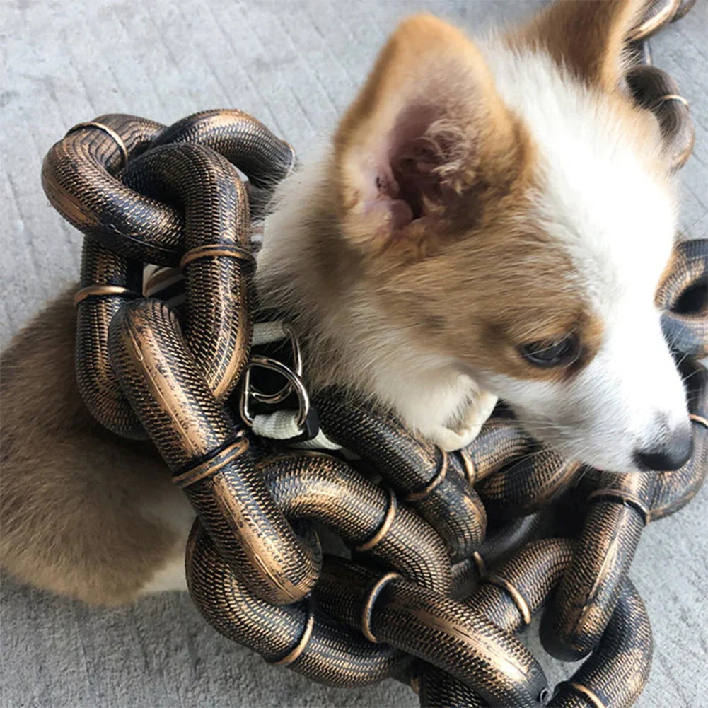 Halloween Plastic Heavy-Duty Chain Dog Leash - 4.9ft long