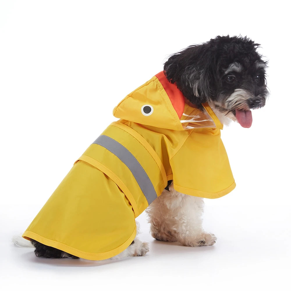 Pet Raincoat Cartoon Pattern Reflective
