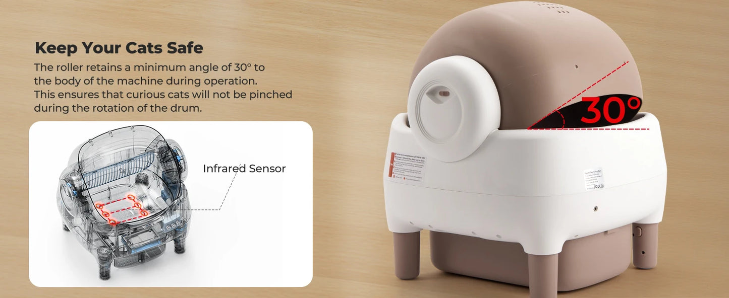Self-Cleaning Litter Box, Automatic Cat Litter Box with App Control