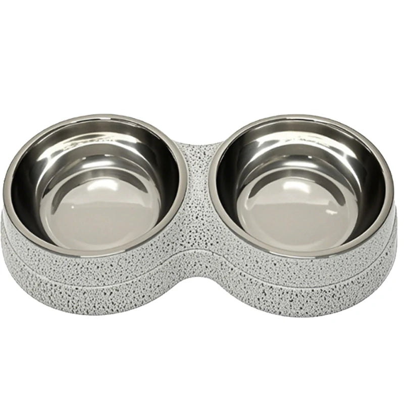 Double Cat Bowl with Stand