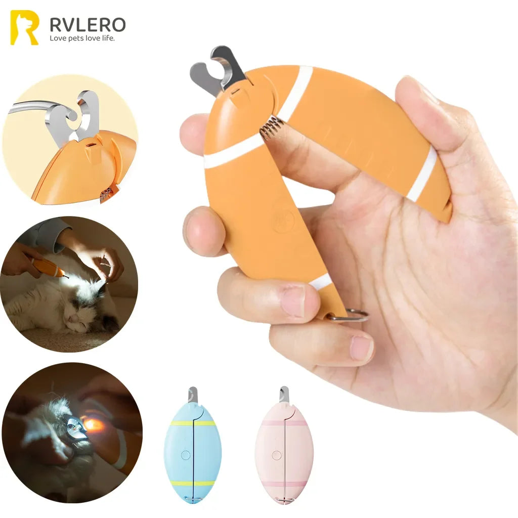 Pet nail clippers with LED light