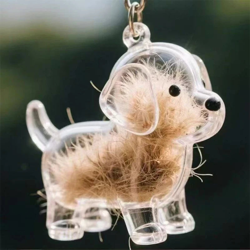Pet Hair Memorial Pendant Keychain