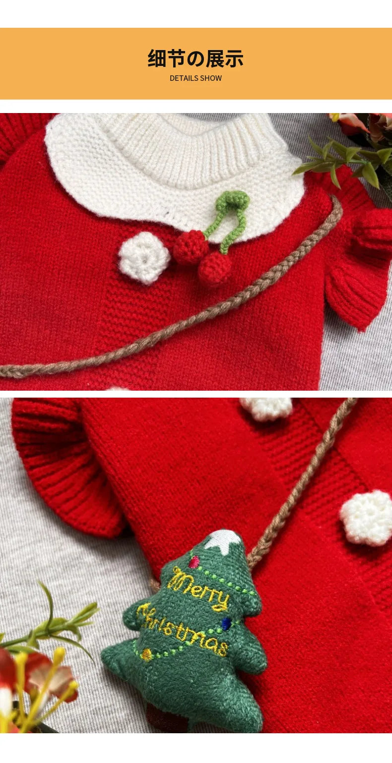 Pet Christmas Sweater Princess Skirt