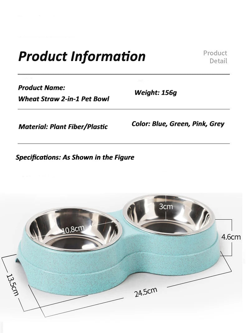 Double Cat Bowl with Stand