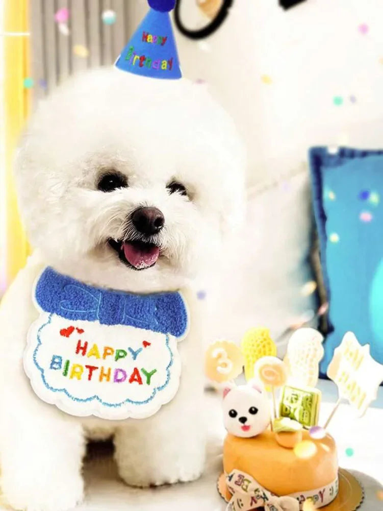 Cat Dog Birthday Bib And