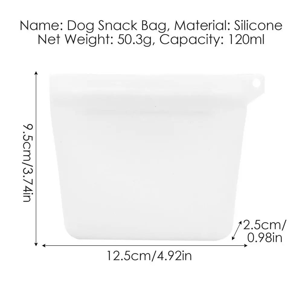 Silicone Dog Treat Pouch With Easy Closure Outside Training