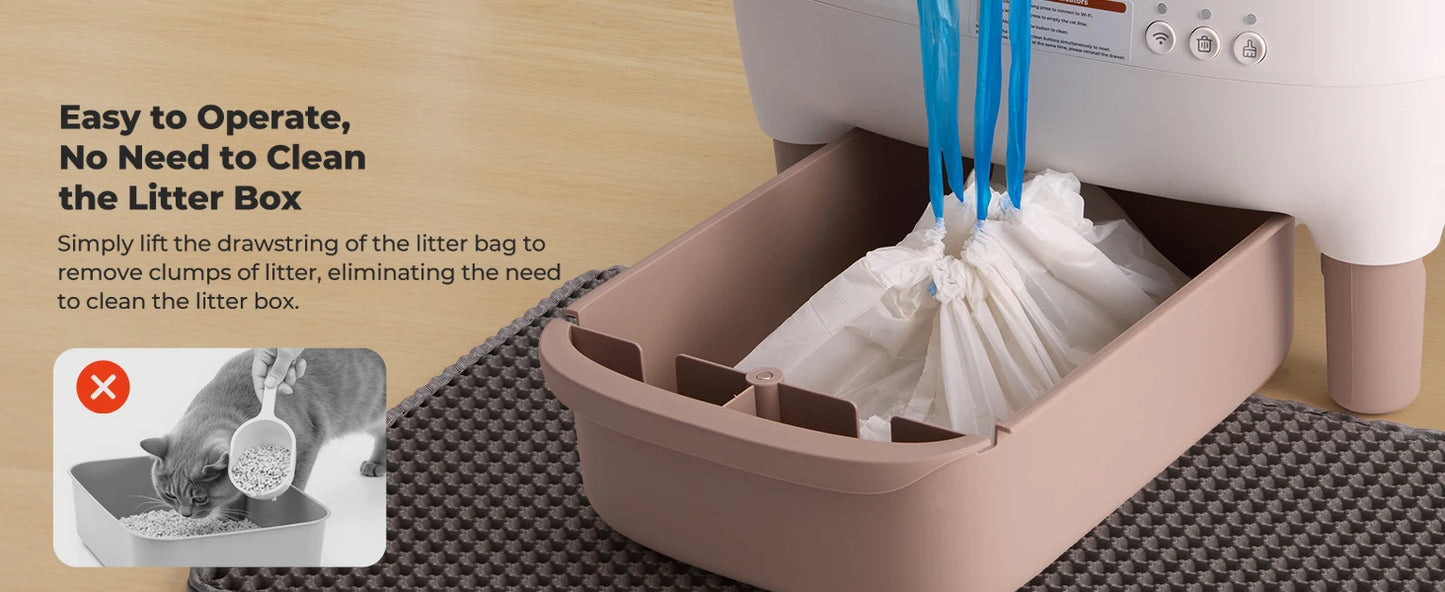 Self-Cleaning Litter Box, Automatic Cat Litter Box with App Control