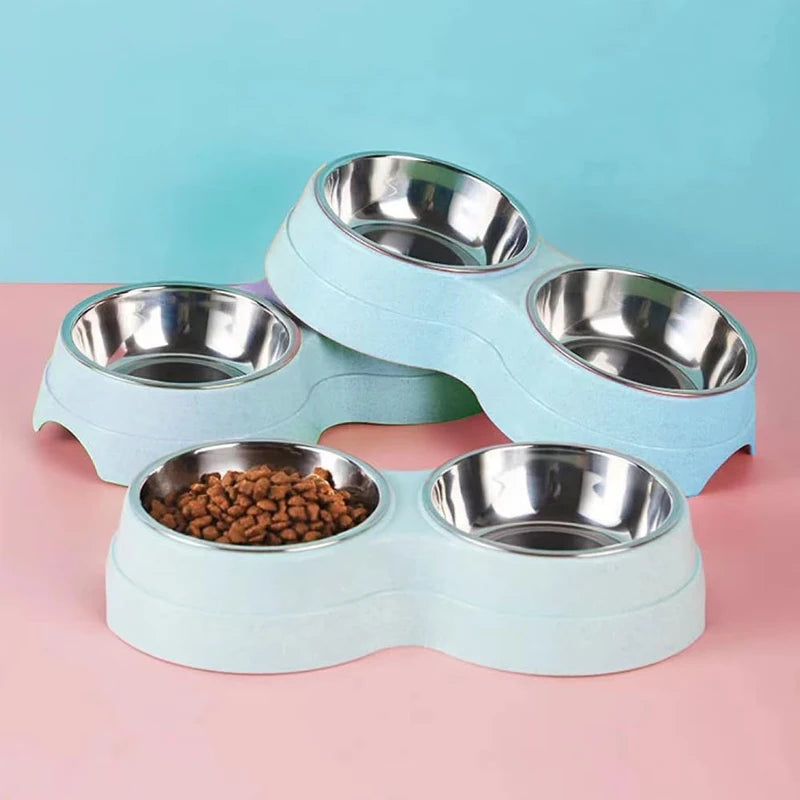 Double Cat Bowl with Stand