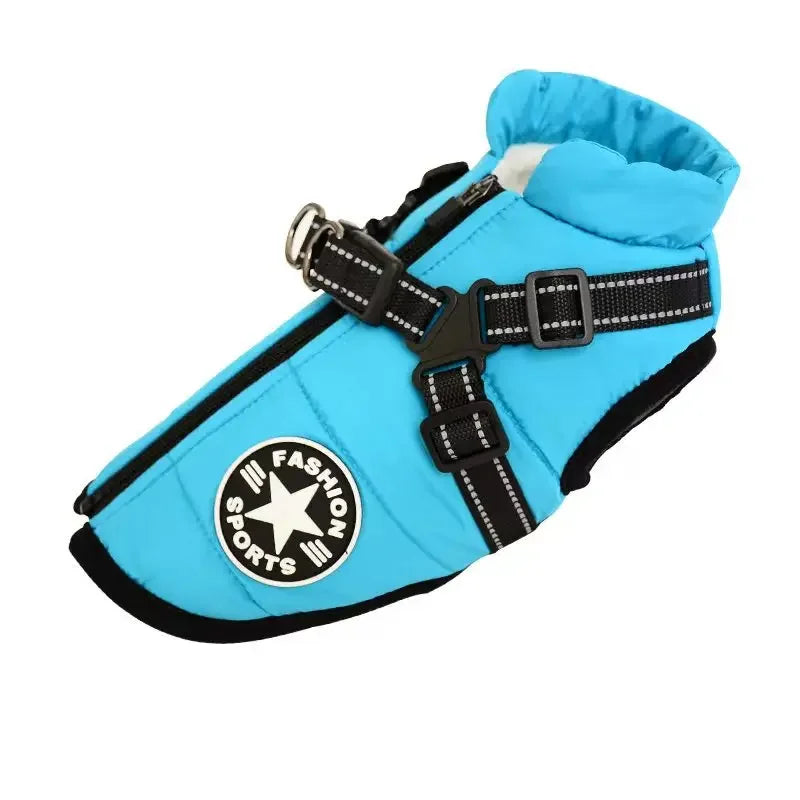 Waterproof Dog Jacket with Harness