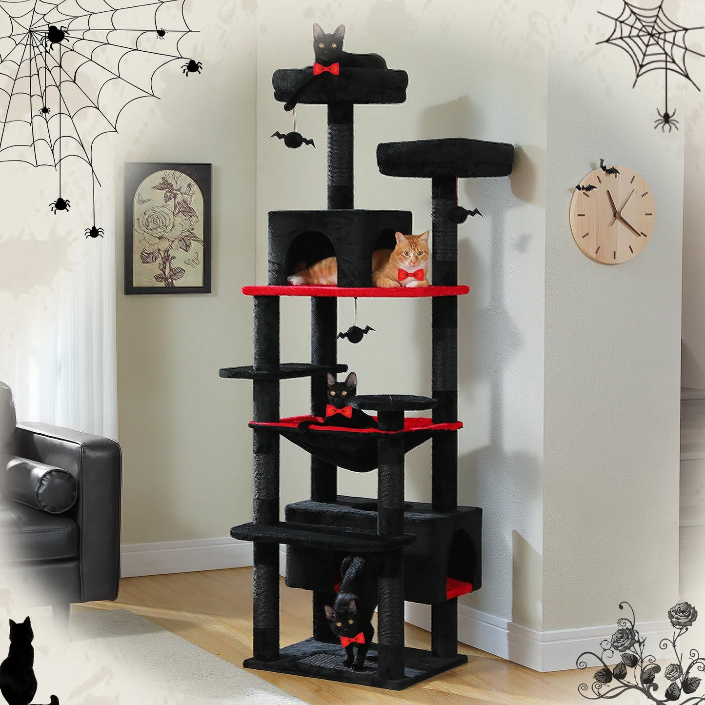 Large Cat Tree with Sisal-Covered Scratching Posts