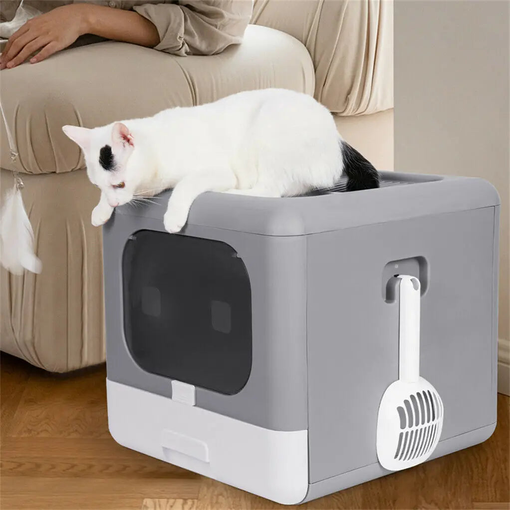Cat Litter Box with Scoop and Sifting Tray