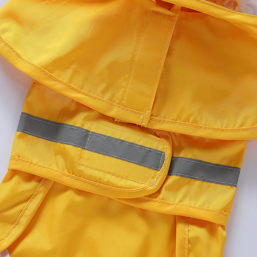 Pet Raincoat Cartoon Pattern Reflective