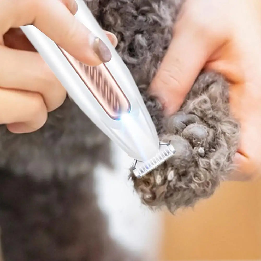 Portable Dog Paw Trimmer with Led Light Rechargeable Cordles