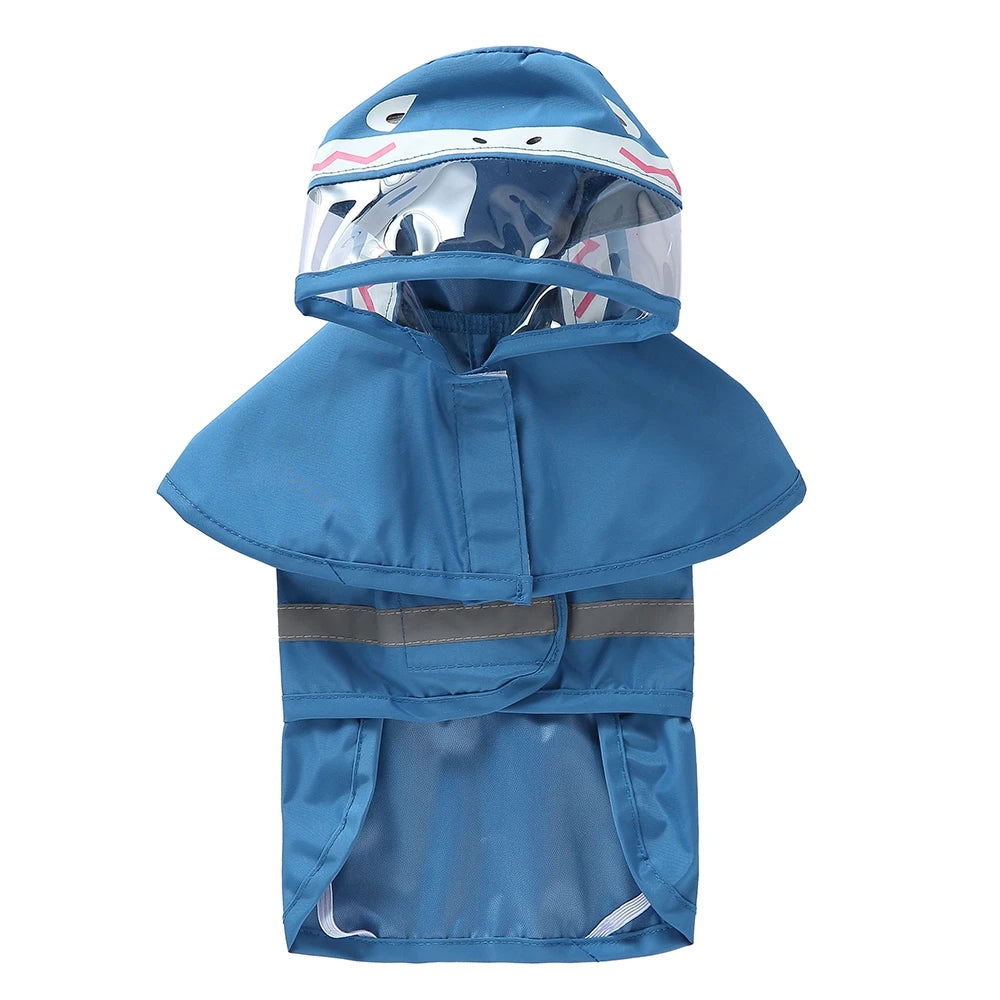 Pet Raincoat Cartoon Pattern Reflective