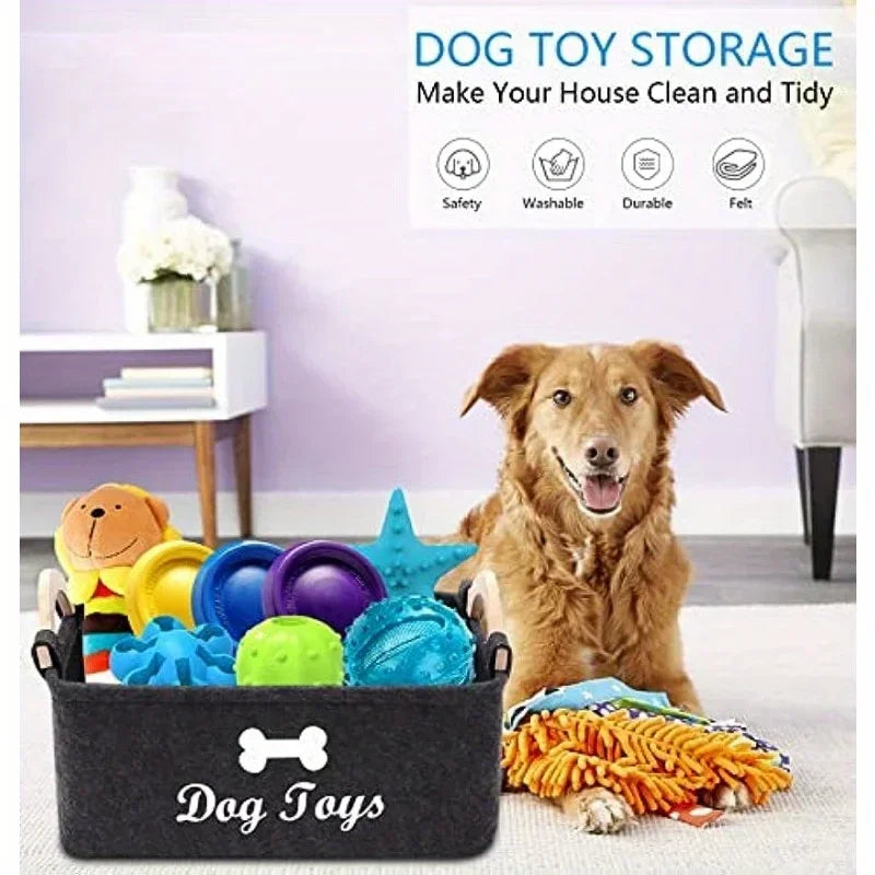 Felt Pet Toy Box, Dog