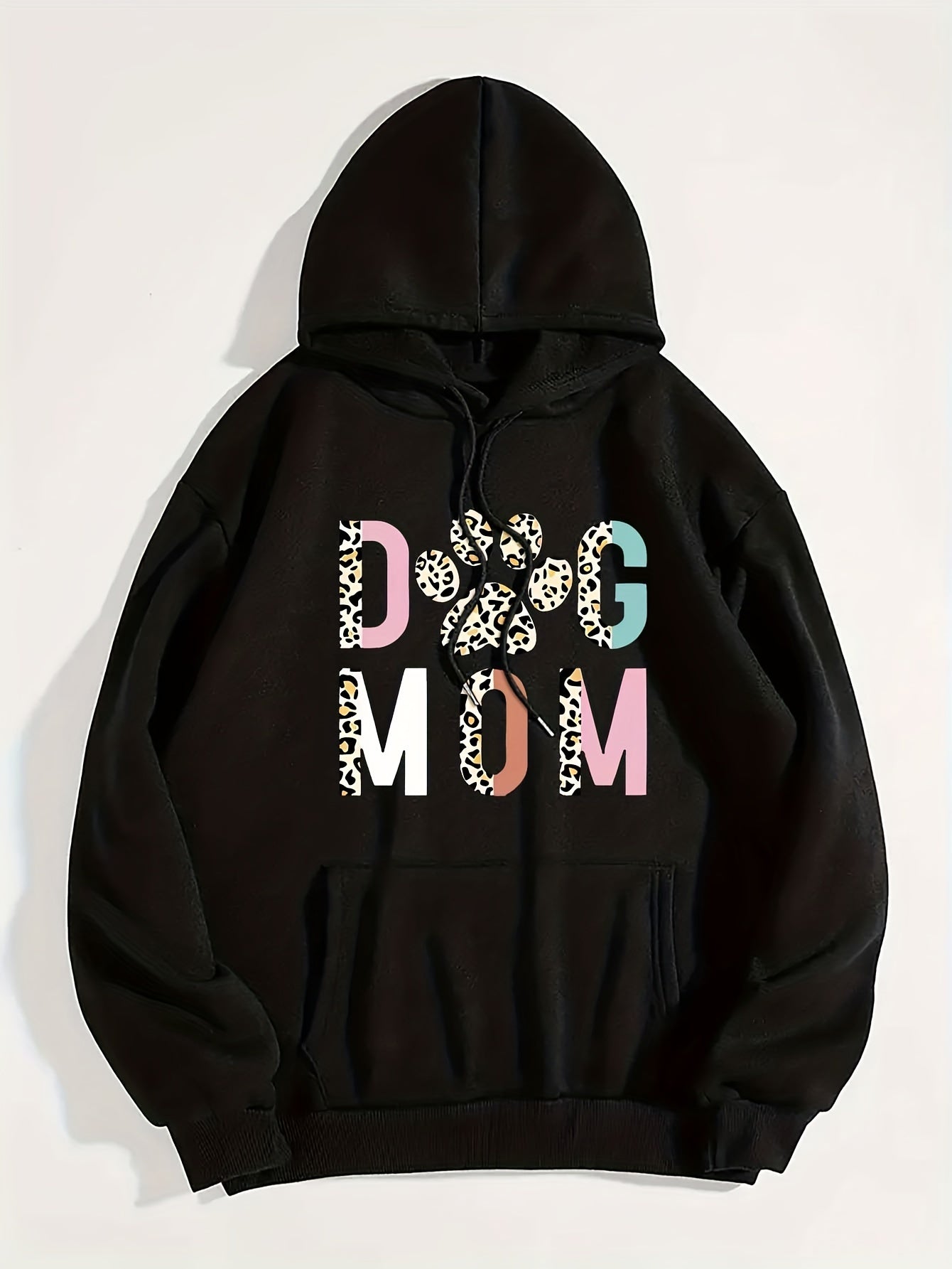 Stylish Dog Mom Print Hoodie