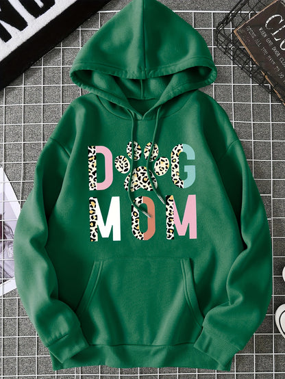 Stylish Dog Mom Print Hoodie