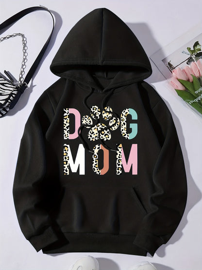 Stylish Dog Mom Print Hoodie