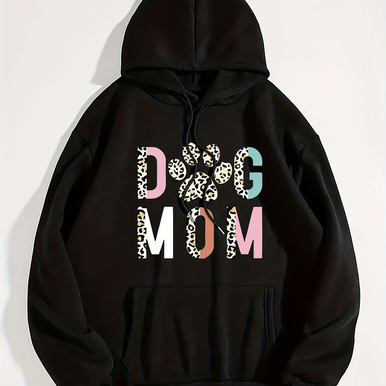 Stylish Dog Mom Print Hoodie