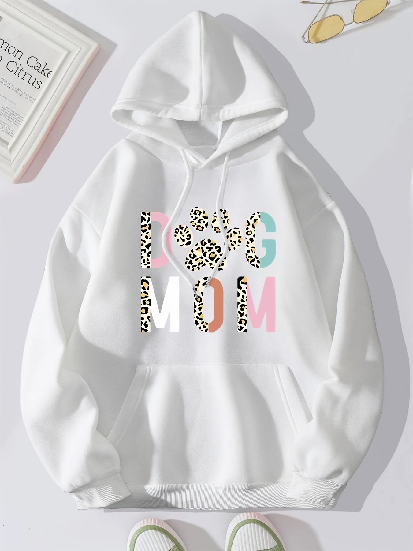 Stylish Dog Mom Print Hoodie