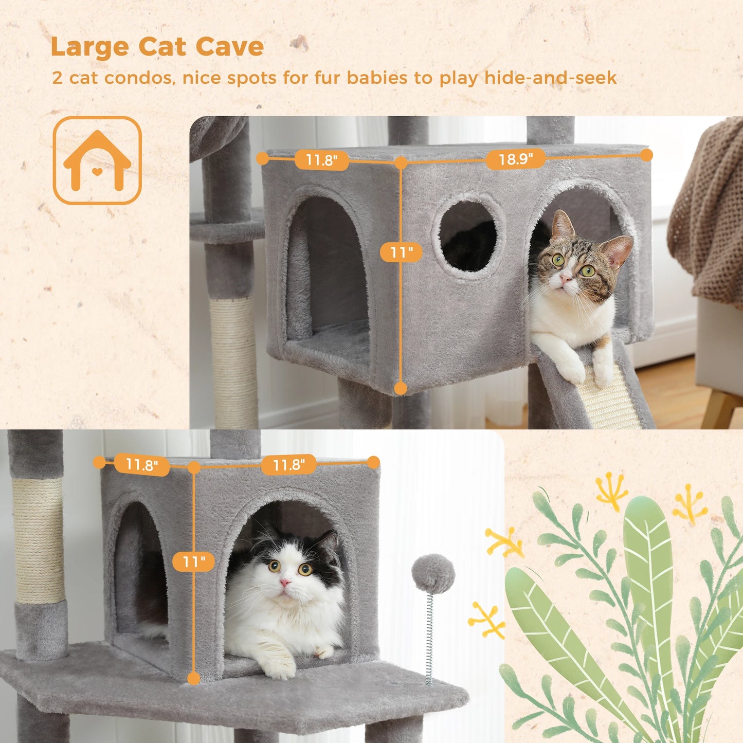 Domestic Delivery Multi-Level Cat Tree Tower Climb Furniture