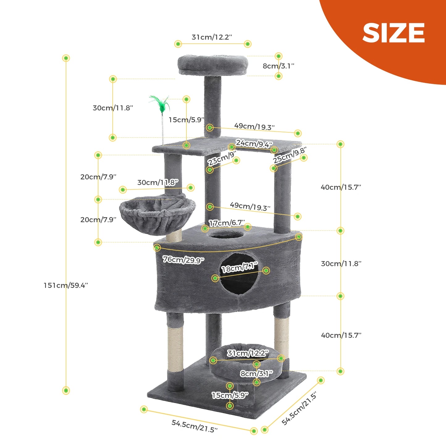 Domestic Delivery Multi-Level Cat Tree Tower Climb Furniture