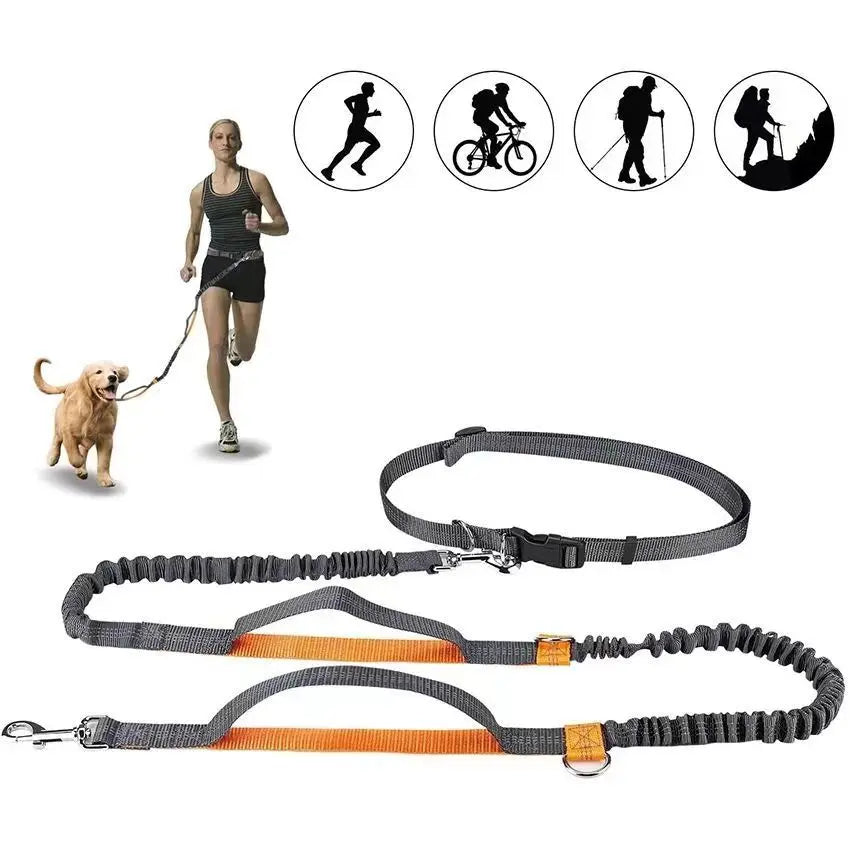Hands-Free Adjustable Leash with Hip Bungee
