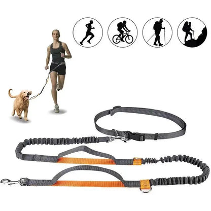 Hands-Free Adjustable Leash with Hip Bungee