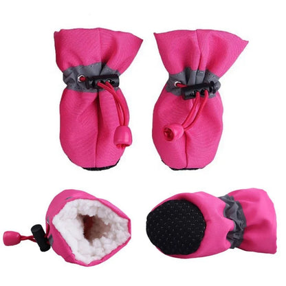 4Pcs Waterproof Pet Dog Shoes
