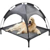 Eco-Friendly Outdoor Dog Bed Canopy Gray UV Resistant Summer