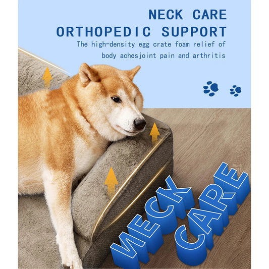 Small Dog Bed Orthopedic Sofa Egg-Crate Foam Waterproof Lini