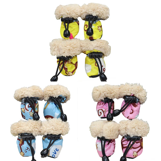 4Pcs Waterproof Pet Dog Shoes
