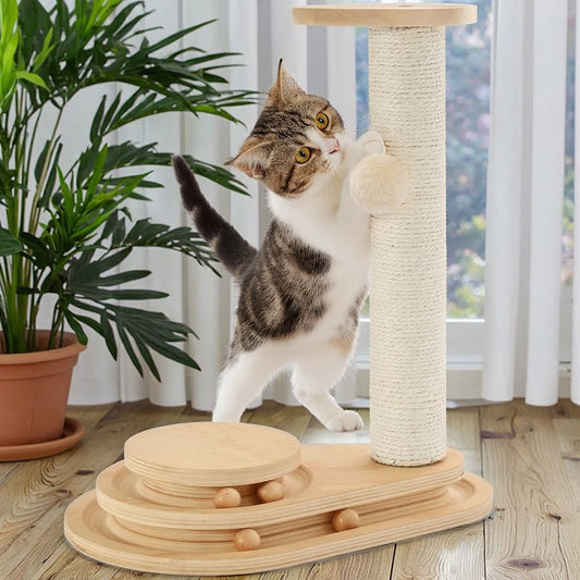 Solid Pine Wood 2-Level Cat