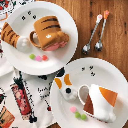 Cute Cat Paw Mug Coffee