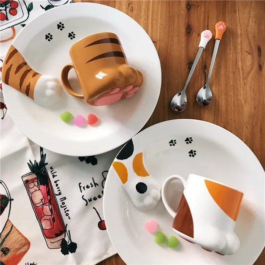 Cute Cat Paw Mug Coffee