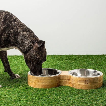 Double Cat Bowl with Stand