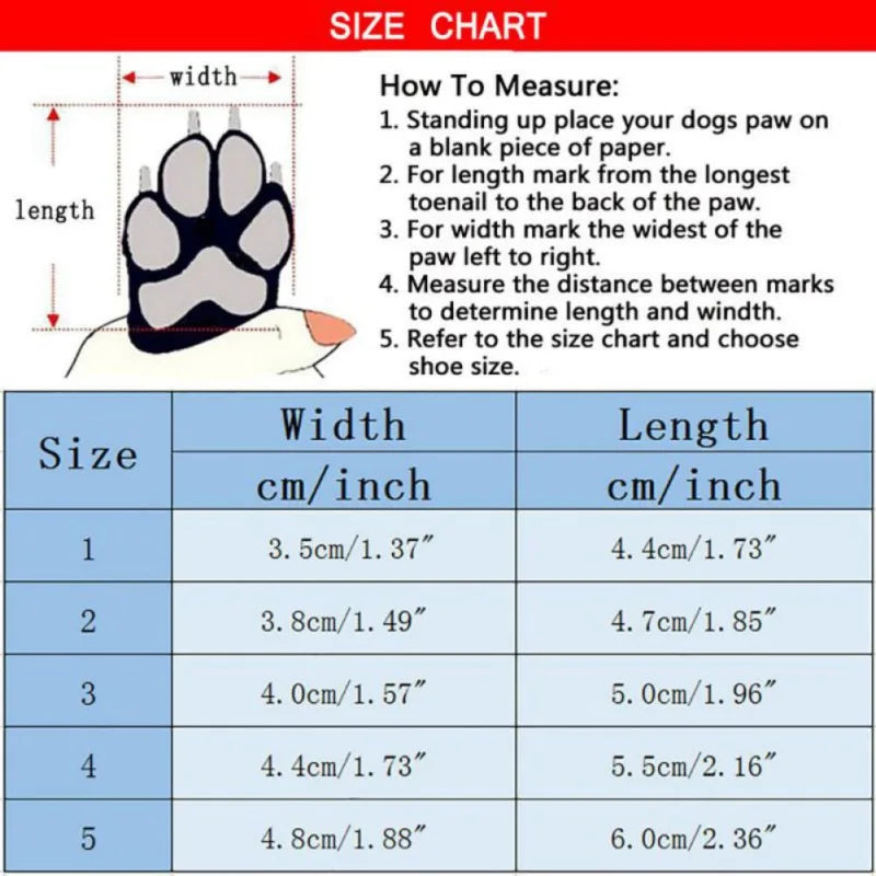 Winter Pet Dog Shoes Warm