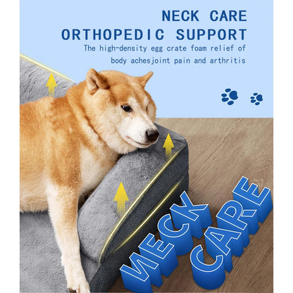 Small Dog Bed Orthopedic Sofa Egg-Crate Foam Waterproof Lini
