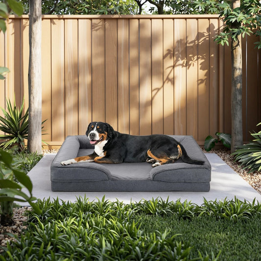 Extra Large Eco-Friendly Dog Bed Orthopedic Sofa Egg-Crate F