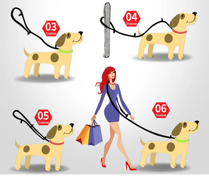 Truelove Pet Dog Leash Multi-function Reflective Hand Free T