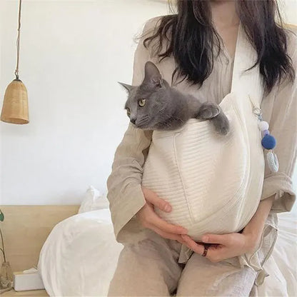 Dog Carrier Outdoor Travel Handbag Fashion Canvas Shoulder B