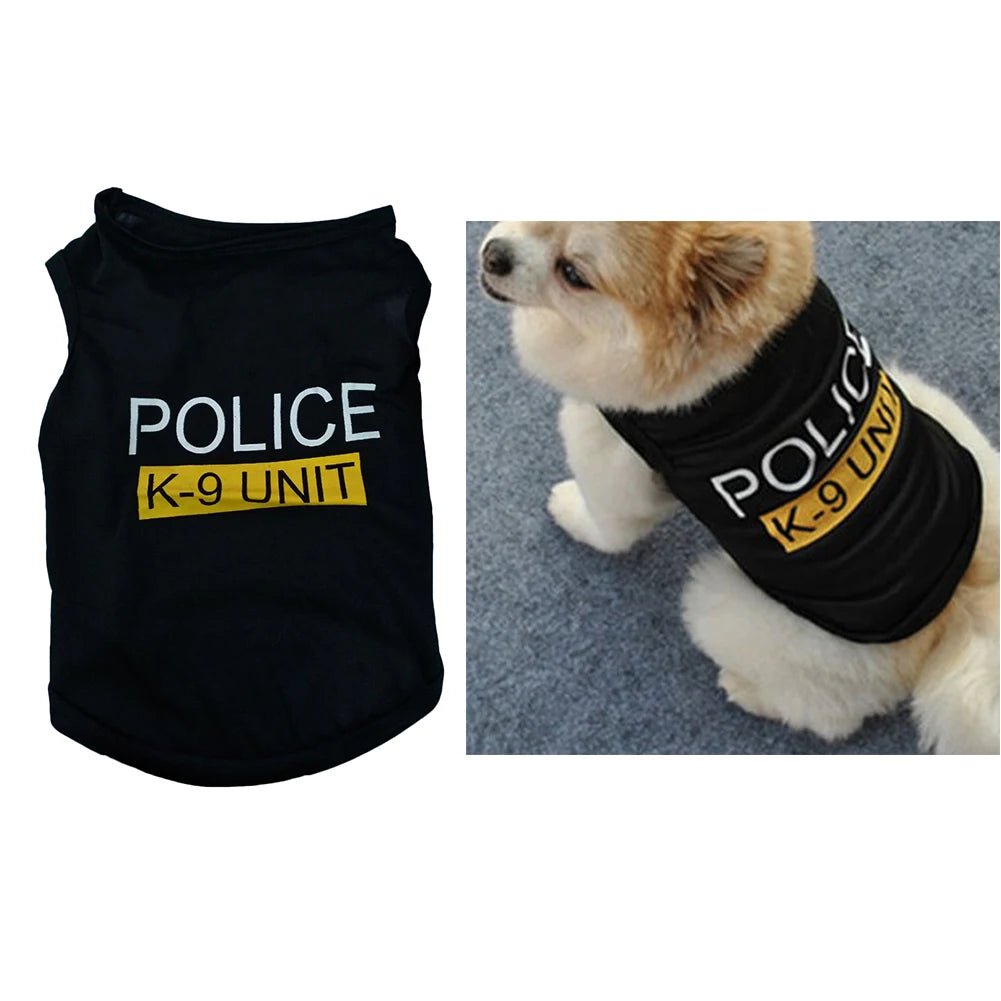 Police Suit Cosplay Dog Clothes