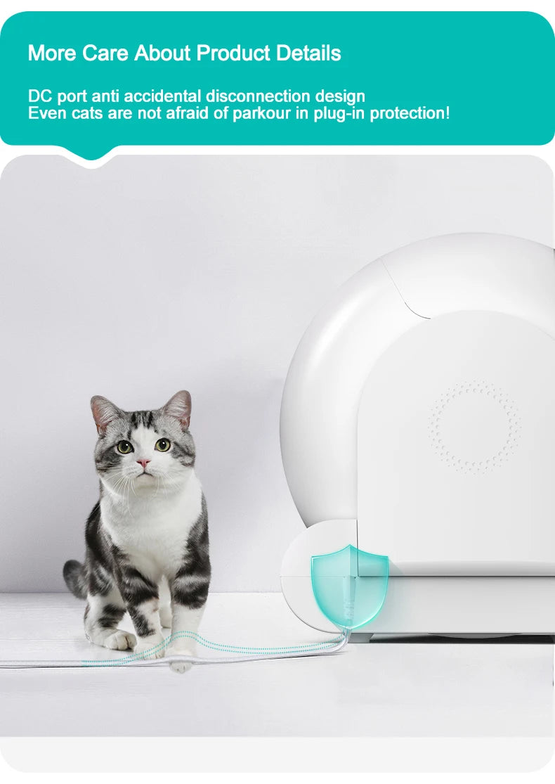 Tonepie 65L Automatic Smart Cat Litter Box Self Cleaning - Fully Enclosed