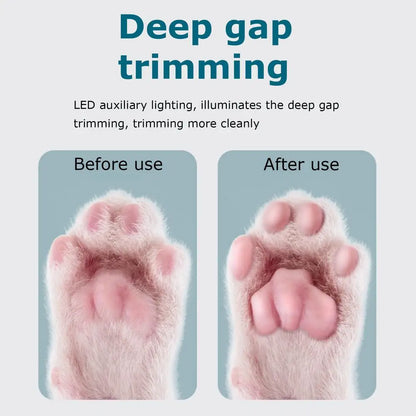 Portable Dog Paw Trimmer with Led Light Rechargeable Cordles