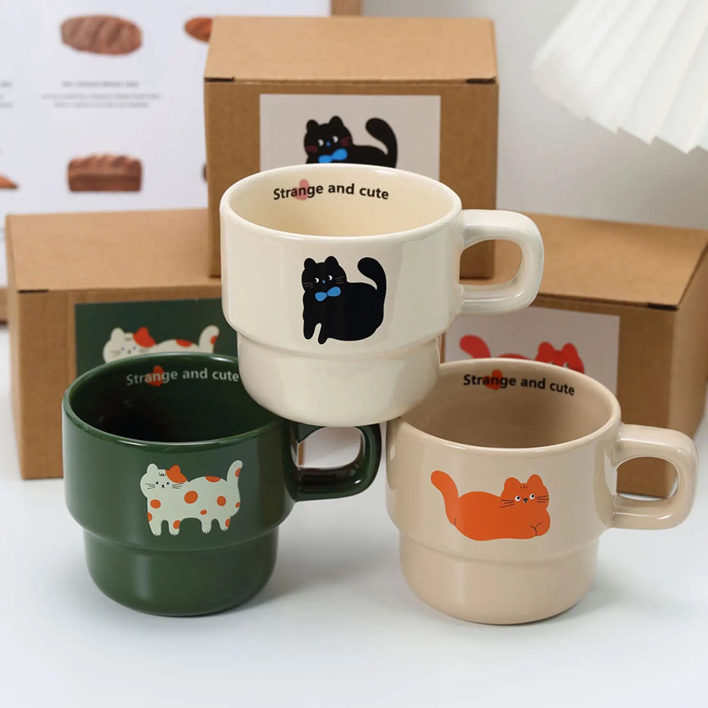 Cat Printed Ceramic Coffee Mug