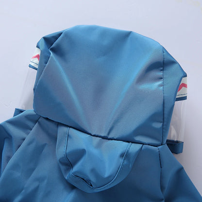 Pet Raincoat Cartoon Pattern Reflective