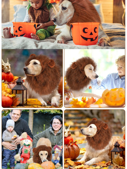 Lion Mane Dog Halloween Costume Lion - Suitable for Medium to Large Dogs
