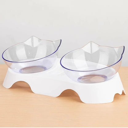 Double Cat Bowl with Stand