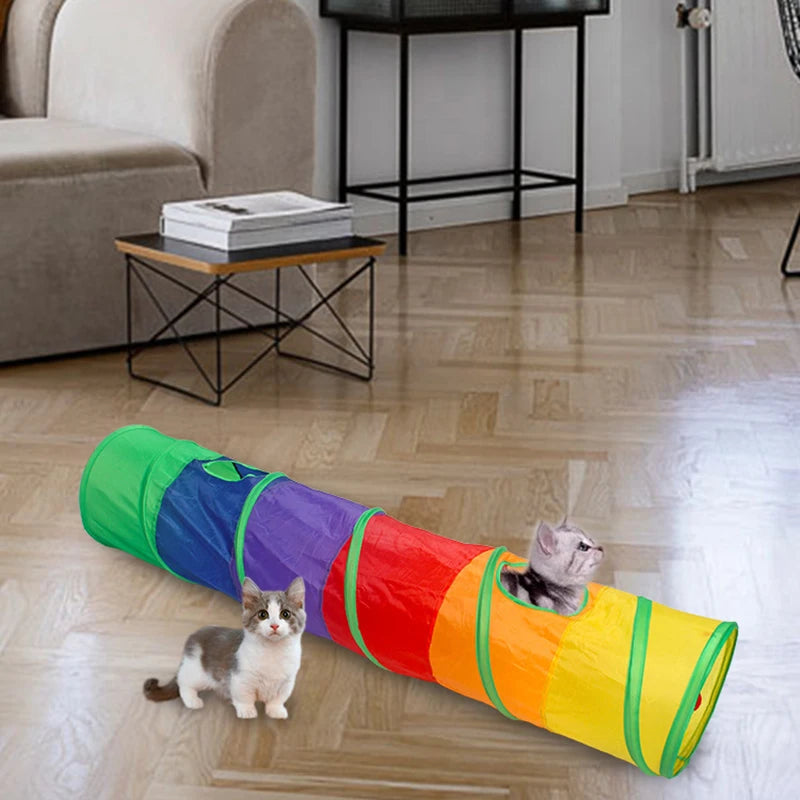 Cat Tunnel Tube Foldable Cat Toys Kitty Training Interactive