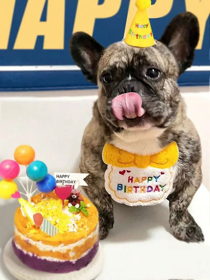 Cat Dog Birthday Bib And